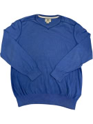 VINTAGE TIMBERLAND KNIT SWEATER V NECK BLUE MEN'S L