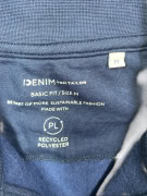 VINTAGE TOM TAILOR DENIM HALF-ZIP SWEATSHIRT LOGO DARK BLUE MEN'S M