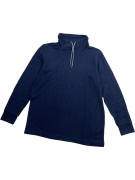 VINTAGE TOM TAILOR TURTLENECK SWEATSHIRT WITH DRAWSTRING BLUE MEN'S L