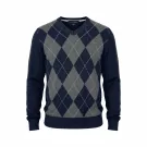 VINTAGE TOMMY HILFIGER ARGYLE V-NECK KNIT SWEATER S