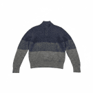 VINTAGE TOMMY HILFIGER ΠΛΕΚΤΟ ΠΟΥΛΟΒΕΡ ΜΕ ΚΟΥΜΠΙΑ ΜΠΛΕ ΓΚΡΙ ΑΝΔΡΙΚΟ L