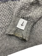 VINTAGE TOMMY HILFIGER ΠΛΕΚΤΟ ΠΟΥΛΟΒΕΡ ΜΕ ΚΟΥΜΠΙΑ ΜΠΛΕ ΓΚΡΙ ΑΝΔΡΙΚΟ L