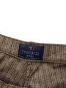 VINTAGE TRUSSARDI JEANS HERRINGBONE PATTERN TROUSERS BROWN WOMEN XS-S