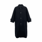VINTAGE TRUSSARDI LONG COAT WITH BUTTONS DARK BLUE WOMEN L XL