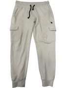 VINTAGE U.S. POLO ASSN. MEN'S CARGO JOGGER SWEATPANTS CREAM/WHITE