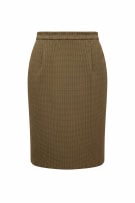 WEEKEND BY MAX MARA SKIRT 90s CHECK PATTERN BROWN WOMEN'S M