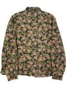 WOOLRICH CORDUROY SHIRT WITH FLORAL PRINT GREEN WOMEN'S XL