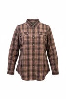 WOOLRICH CAMICIA A QUADRI RICAMATA VIOLA DONNA PRE OWNED L
