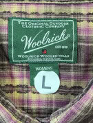 WOOLRICH CAMICIA A QUADRI RICAMATA VIOLA DONNA PRE OWNED L