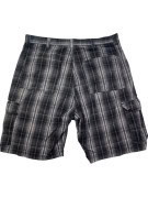 WRANGLER CARGO SHORTS UTILITY PLAID CHARCOAL MENS PRE OWNED XL