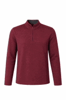 WRANGLER FELPA MEZZA ZIP MINIMAL BORDEAUX UOMO PRE OWNED M
