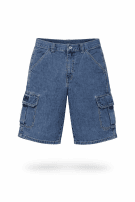 WRANGLER JEANS CARGO SHORTS WASHED BLUE ΑΝΤΡΙΚΟ PRE OWNED XS