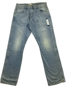 Wrangler Jeans Παντελόνι Relaxed Straight Vintage Logo Μπλε Ανοιχτό Ανδρικό L