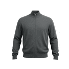 Wrangler Πλεκτή Ζακέτα Casual Μονόχρωμη Γκρι Ανδρική 3XL