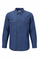 WRANGLER DENIM SHIRT UTILITY BLUE MENS PRE OWNED XL
