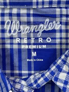 WRANGLER ΠΟΥΚΑΜΙΣΟ RETRO ΜΠΛΕ ΑΝΤΡΙΚΟ M pre-owned