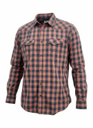 WRANGLER SHIRT VINTAGE STYLE LOGO CHECKERED BROWN/BLUE MEN'S XXXL