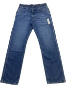 WRANGLER DENIM JEANS CASUAL LOGO TAPE BLUE MEN'S W34