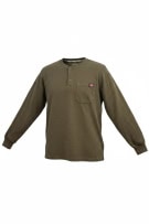 WRANGLER WORKWEAR ΜΠΛΟΥΖΑ HENLEY LOGO ΚΑΦΕ UNISEX M