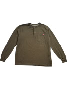 WRANGLER WORKWEAR ΜΠΛΟΥΖΑ HENLEY LOGO ΚΑΦΕ UNISEX M