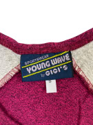 YOUNG WAVE Vintage Sleeveless Tank Top with Small Logo Burgundy (Melange) Women's S