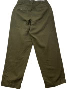 YVES SAINT LAURENT PLEATED TROUSERS CLASSIC OLIVE MENS PRE OWNED S