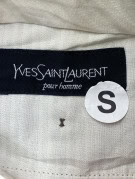 YVES SAINT LAURENT PLEATED TROUSERS CLASSIC OLIVE MENS PRE OWNED S